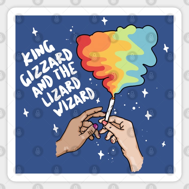 King Gizzard and the Lizard Wizard //\/\/\\ Fanart Design Sticker by DankFutura